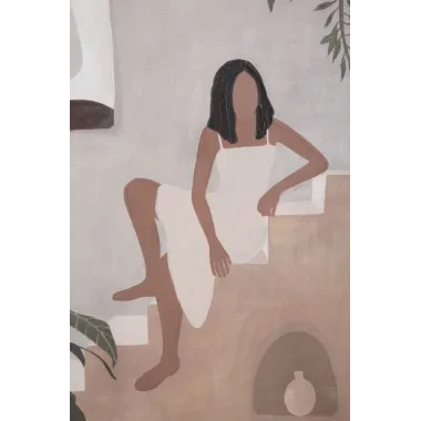OBRAZ NA PŁÓTNIE LADY -A- 80X3,7X100 cm
